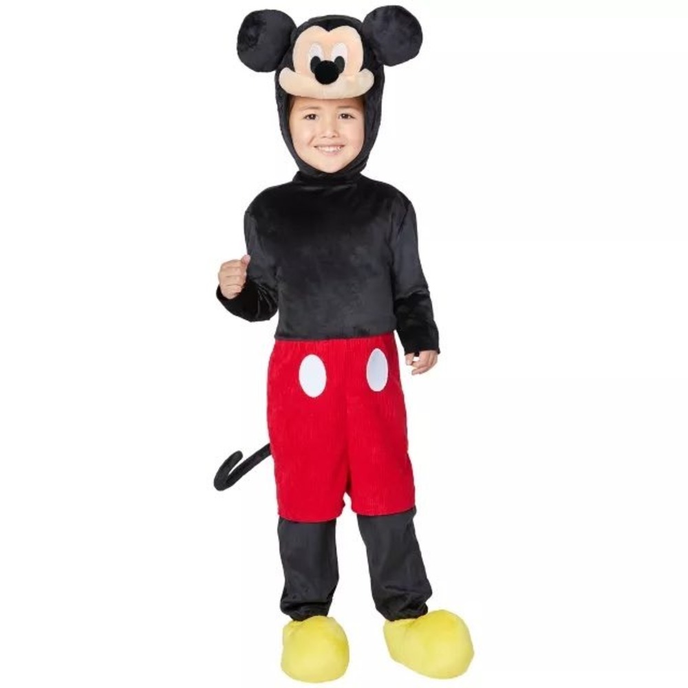Disney Mickey Mouse Toddler Costume Jumpsuit with Hood Mickey and Friends 3T-4T